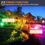 LED Floodlight 300W Equivalent 3000LM, Smart RGB Flood Lights Outdoor with APP Control, Colour Changing + Warm White, Timing - Scene - Garden Lighting, IP66, UK Plug (FREE POSTAGE) Image 4