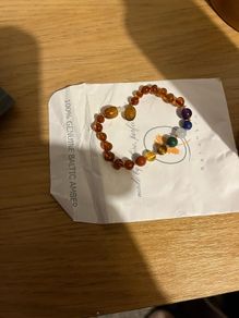 amber baby teething bracelet