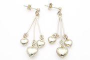 925 Silver Kinetic Hearts Stud Earrings
