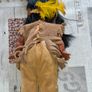 Beautiful Old Doll dark hair, beaded suede leather outfit matching suede moccasins and a headband, Postage Available or Collection, Image 3