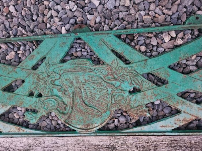 cast iron bench
