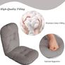 Office Chair Cushion with Back Elastic Belt One-Piece Soft Seat Cushion for Office Plush Anti-Slip Chair Pads with Ties for Dorm Desk Seat 40X40X8 cm (Light Grey) Image 2
