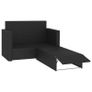 2 Piece Garden Lounge Set with Cushions Poly Rattan Black Image 7