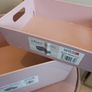 Set of two blush pink storage baskets Image 3