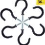 36PCS Metal Ceiling Hooks 1-1/4 Inch Multipurpose Vinyl Coated Screw-in Wall Hooks for Hanging Plants, Cups, Utensils, Lights and Stuff Great for Indoor & Outdoor Use Image 2