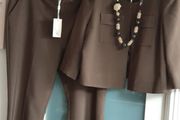 Linea Utility chic khaki jacket and trouser suit - Sz 22  - Bnwt Rrp 140 euros