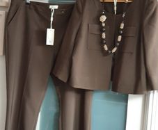 Linea Utility chic khaki jacket and trouser suit - Sz 22  - Bnwt Rrp 140 euros