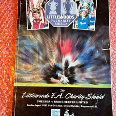 1997 FA Charity Shield Programme Manchester United Vs Chelsea