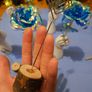 Blue Galaxy Rose with Nordic Vase& wooden clip stand Image 2