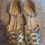 NEXT_Occasion Kids Wedge Sandals in Gold, size 3 Image 5