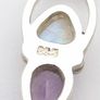 Vintage 925 Sterling Silver Moonstone Amethyst Earrings Image 4