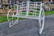 Cart Wheel Bench White KAS1357