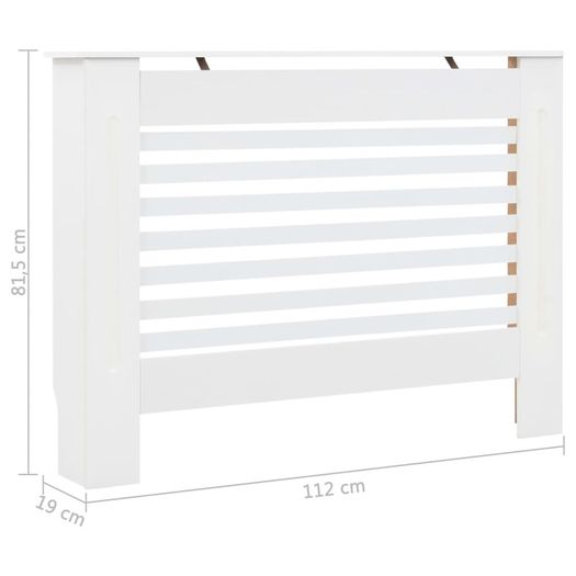 Radiator Covers 2 pcs White 112x19x81.5 cm MDF