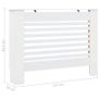 Radiator Covers 2 pcs White 112x19x81.5 cm MDF Image 8