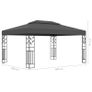 Gazebo with Double Roof and String Lights 3x4m Anthracite Image 9