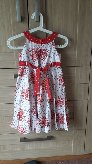 Lovely girl dress,Red and white flower girl dresses.