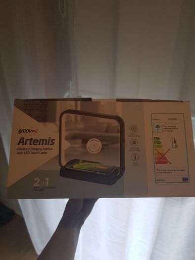 Wireless charging station with LED touch light ARTEMIS