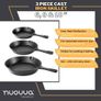 Pre-Seasoned Cast Iron Skillet Frying Pans Oven Safe Cookware for Indoor & Outdoor Use - Grill, StoveTop Image 2