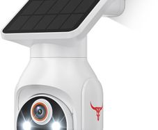 Solar-Powered Outdoor Security Camera, 1080p WiFi, 2-Way Audio, Night Vision, App Control, Weather Resistant, IP65, Cloud Storage, Human Detection, 2.4GHz Only, Pan Tilt Control