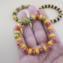 Vintage Lot of 4 Mix Yellow African & Trade Glass Beads Bracelet Image 6
