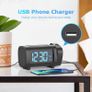 Projection Alarm Clock, Alarm Clocks Bedside Mains Powered, Projection Clock with FM Radio, Large VA Display, 4-Level Dimmer, Snooze, Digital Clock for Bedroom Image 4