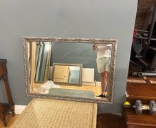 Living room silver coated wood mirror