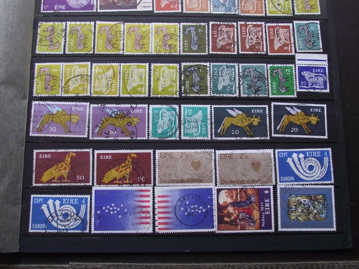 A huge collection of postal cancellations on Irish stamps