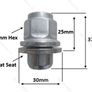 10 x New Alloy Wheel Nuts - Toyota, Lexus, Mitsubishi (A10) Delivery Image 2