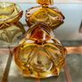 Bohemian Czech Art Deco Amber Glass Vanity Set Image 3