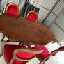 Mahogany Dining Table and Chairs Image 4