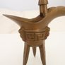 Chinese bronze ritual tripod jue wine vessel Image 4