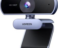 Webcam for PC, Full HD 1080P 30fps Webcam for Laptop, Clear Stereo Audio Mics, Auto Light Correction, 85 View Web Cam USB Camera for Live Streaming, Video Calling, Conferences, Switch 2