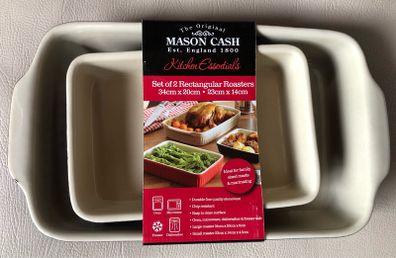 Set of 2 rectangular roasting dish