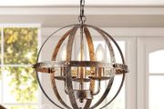 Pendant Light Industrial Globe Farmhouse Lighting Vintage Chandelier Spherical Hanging Ceiling Fixture for Kitchen Island Dining Table E14 Bronze 3 Light