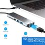 4k 6 in 1 USB C Hub HDMI,RJ45 Lan, USB-C, 2 USB 3.0 Ports and 87W Power Delivery for MacBook Pro and Type C Windows Laptops Image 3
