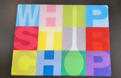 Joseph Joseph Whip Stir Chop Worktop Saver 90074 Toughened Glass 30cm x 40cm