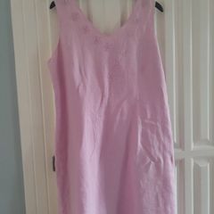 Pink Linen Dress Fully Lined