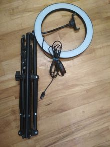 Ring light with tripod and phone holder