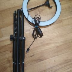 Ring light with tripod and phone holder