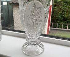 Vintage Kristal Zajecar Crystal Frosted Elegant Vase