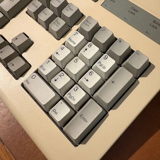 Vintage 1992 Dell AT101-02 Alps Salmon Old Logo Keyboard