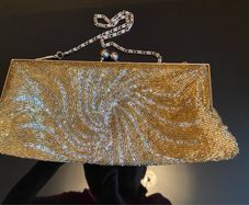Gold Beaded Clutch