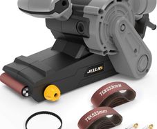 Jellas 1000W Electric Sander, 6 Variable-Speed Control with Self - Locking Switch, 12PCS Sanding Paper (75x533MM), 3m Power Cord for Derusting, Stripping Paint and Polishing (FREE POSTAGE)