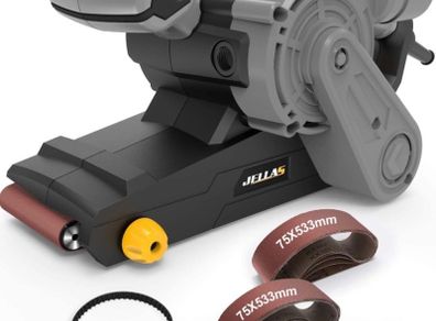 Jellas 1000W Electric Sander, 6 Variable-Speed Control with Self - Locking Switch, 12PCS Sanding Paper (75x533MM), 3m Power Cord for Derusting, Stripping Paint and Polishing (FREE POSTAGE)