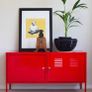 Ikea red steel cabinet Image 5