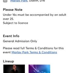Pitbull Marley Park Standing Ticket 7th July