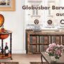 Wooden Globe Bar on Wheels, Bar Trolley, Home Bar, Wine Rack 45 x 45 x 88 cm, Brown Image 2