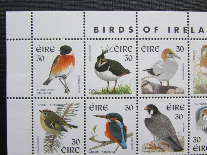 Ireland 1999.Sheet of 15 Definitive Irish Bird Stamps.15 Values,all 30p.Mint Never Hinged.