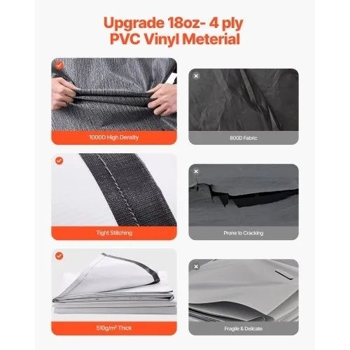 Motorized RV Awning Complete Kit, 15' Retractable Awning with Aluminum Alloy Frame, Outdoor Trailer Awning, Fit for Most RVs(Black Fade)