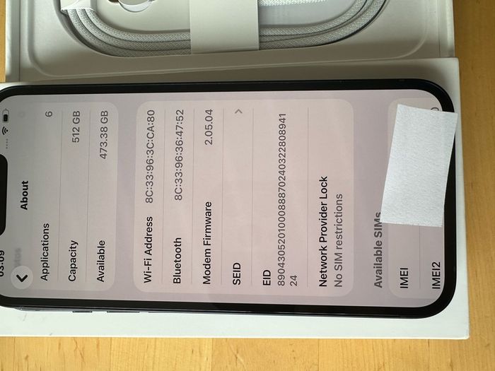 iPhone 16e 512 gb unlocked (Warranty)